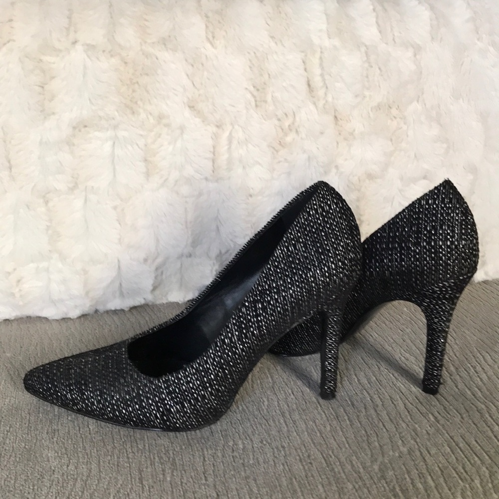 Beautiful black and silver pumps
